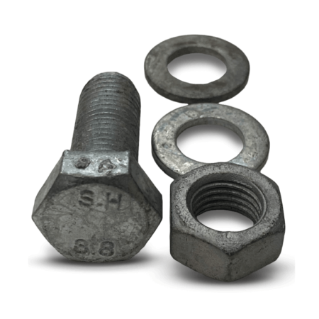 Bolts and Nuts Hot-dipped Galvanised (Grade 8.8) M16x40(40mm.)