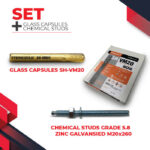 Glass Capsules SH-VM20 & Chemical Studs Zinc Galvansied M20x260 Set